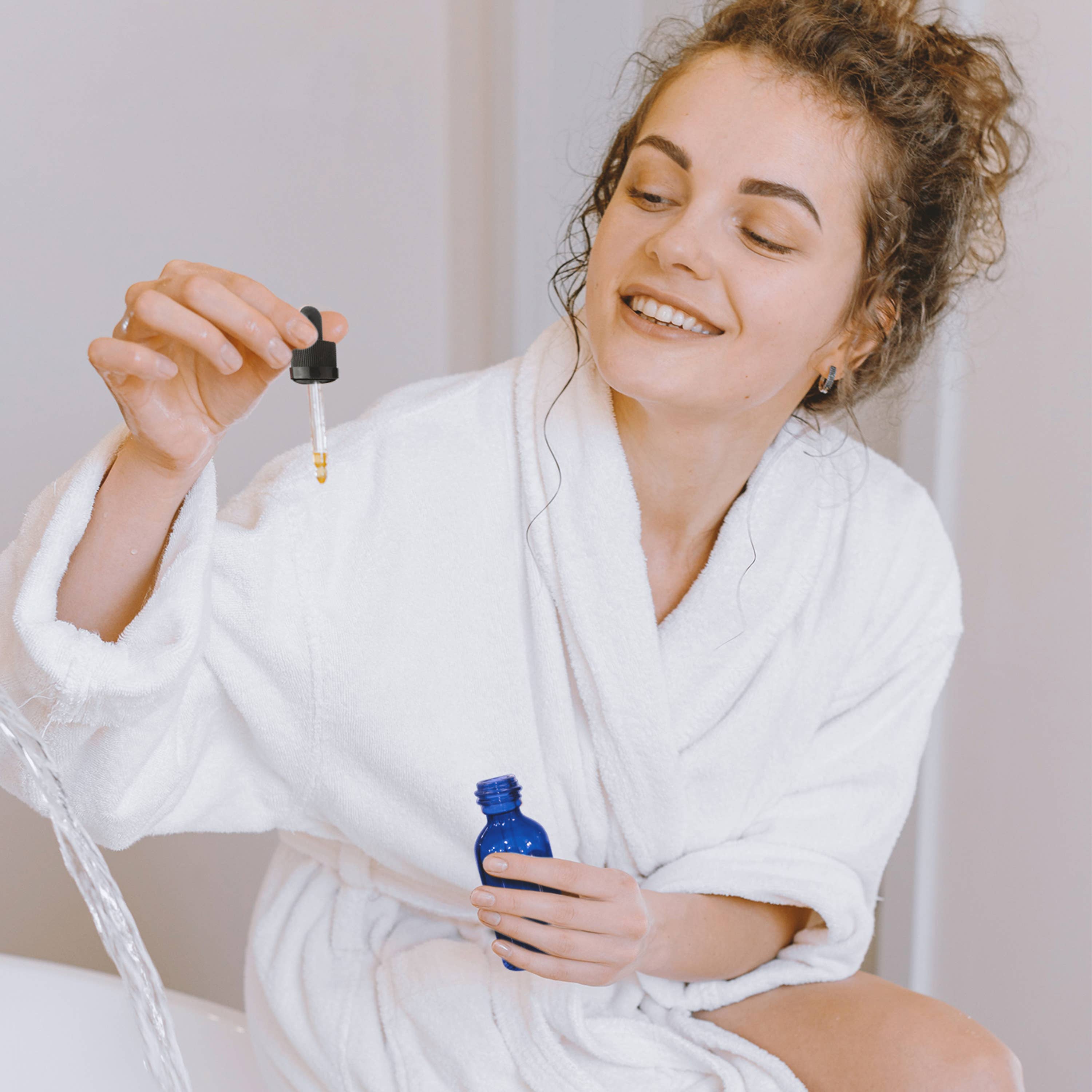 Nevlers - Wholesale Travel Container - Cobalt Blue Glass Dropper Bottles - 2 oz. (Pack of 24)2