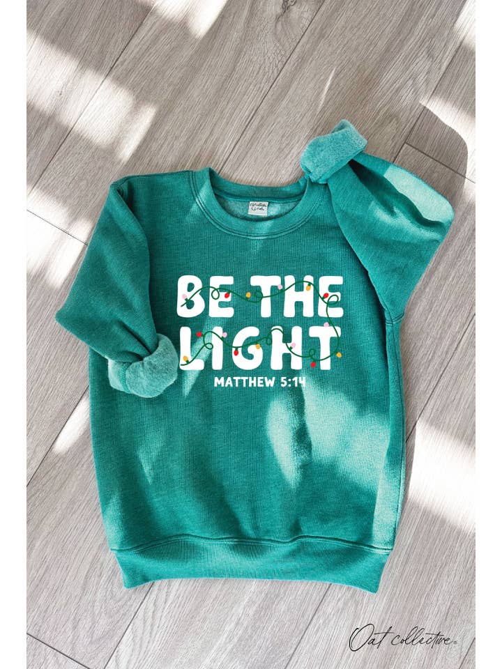 OAT COLLECTIVE - Wholesale Sweatshirt - Kids - BE THE LIGHT Unisex Youth Graphic Sweatshirt