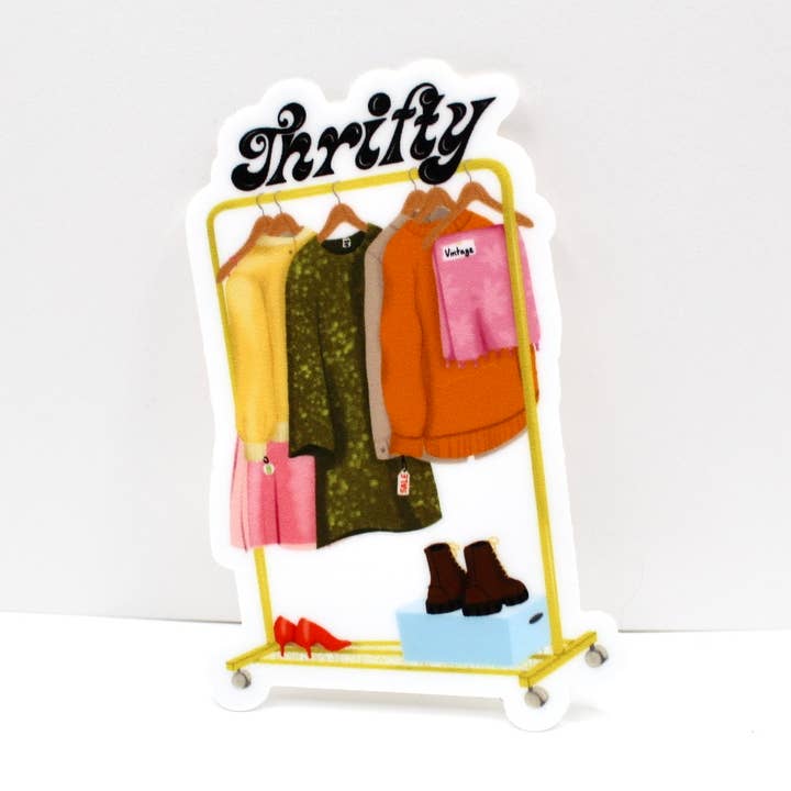 Zuinig Stickervel voor wholesale door Crowded Cat Studio