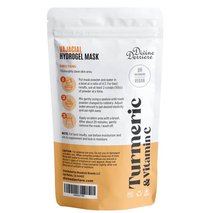 Divine Derriere - Wholesale Skincare face mask - Hydrogel Vajacial Kit - Turmeric & Vitamin C7