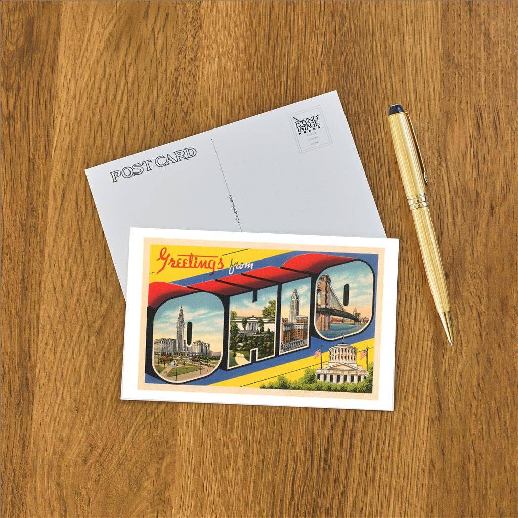 Found Image Press – wholesale Postcard – Postcard OH-401 Greetings from Ohio1