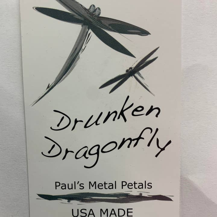 Pauls Metal Petals – Engroshandel Have/havestolpe – Enkelt Dragonfly - Egeblad - Havepæl1