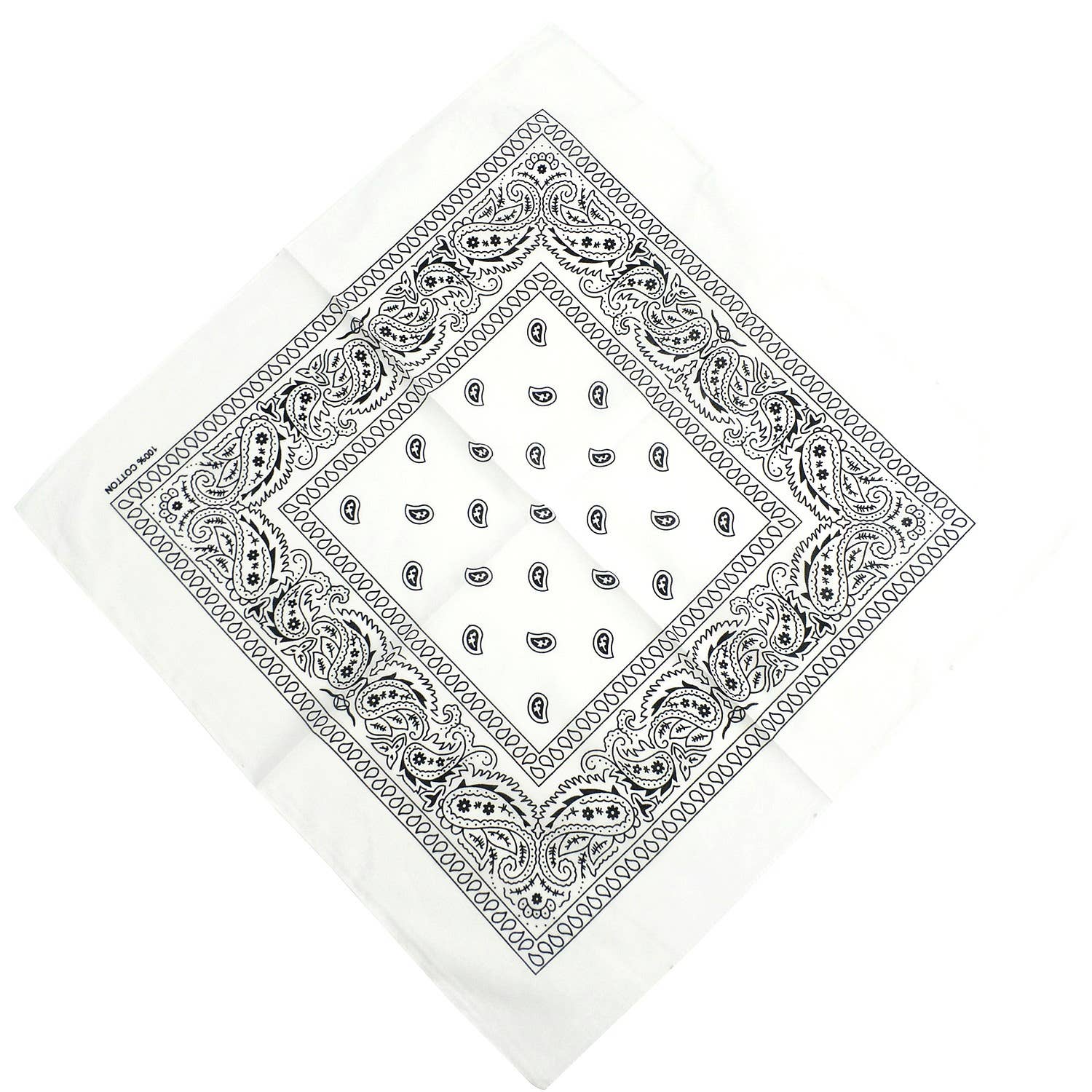 Diacly - Wholesale Bandana - Women's - 12PC Solid Color Paisley Square Bandana Classic Cotton Scarf10