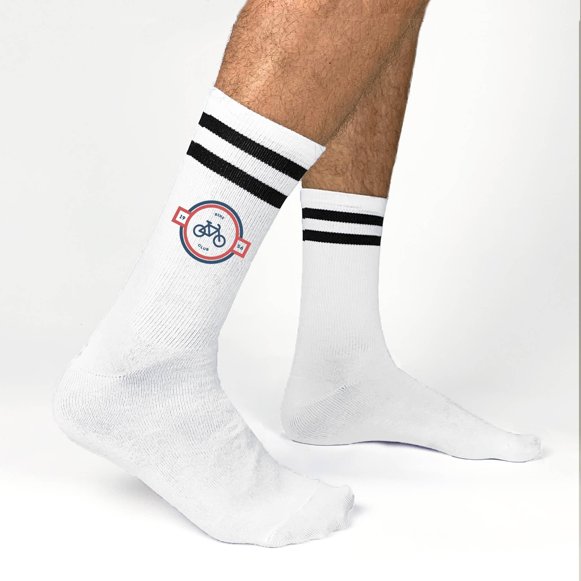 Sockprints - Wholesale Socks - Unisex - Custom Printed Striped Crew Socks with Gripper Soles7