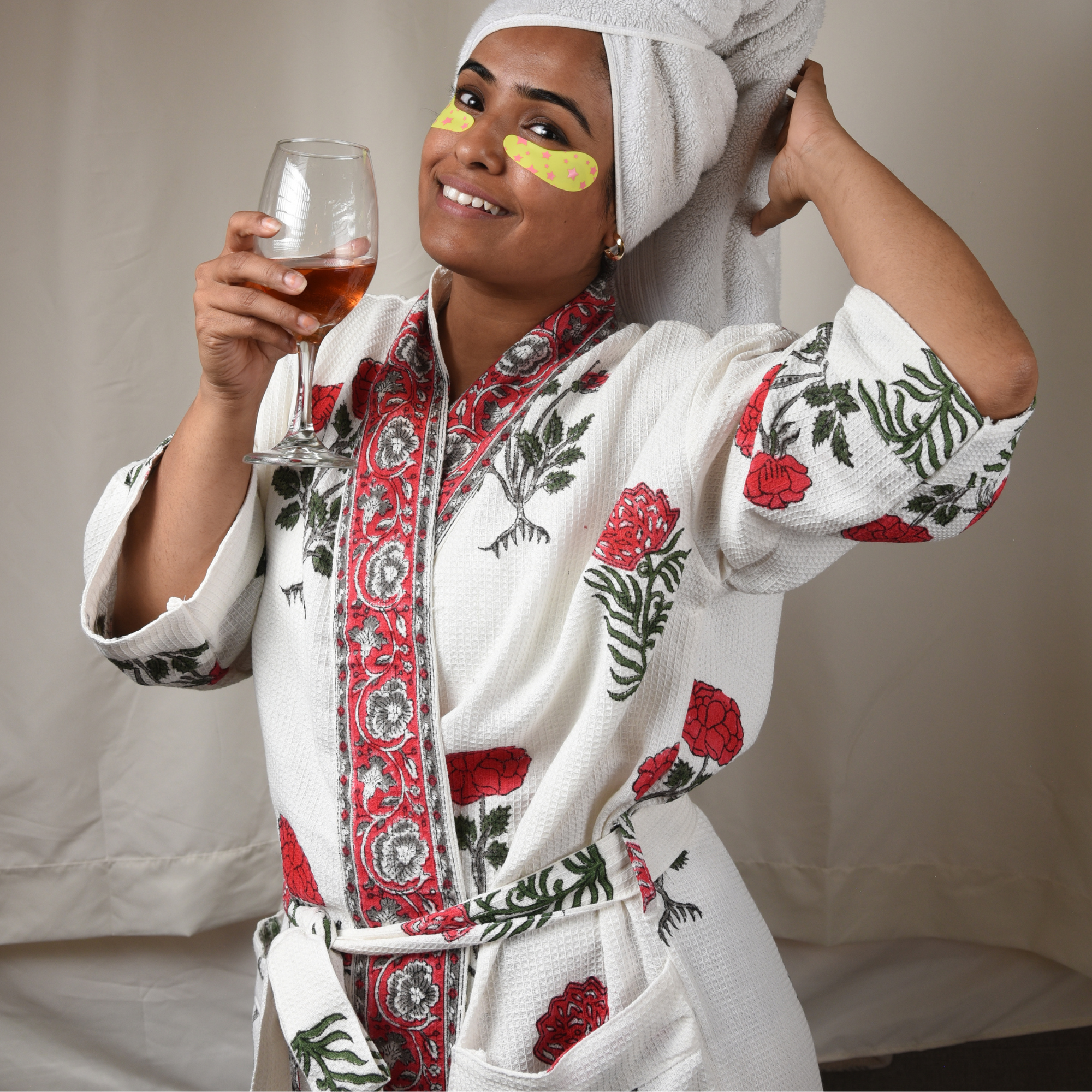 STEP ZERO Skincare – wholesale Robe – Women's – Bath Robe | Waffle Cotton | Lightweight Spa Bathrobe2