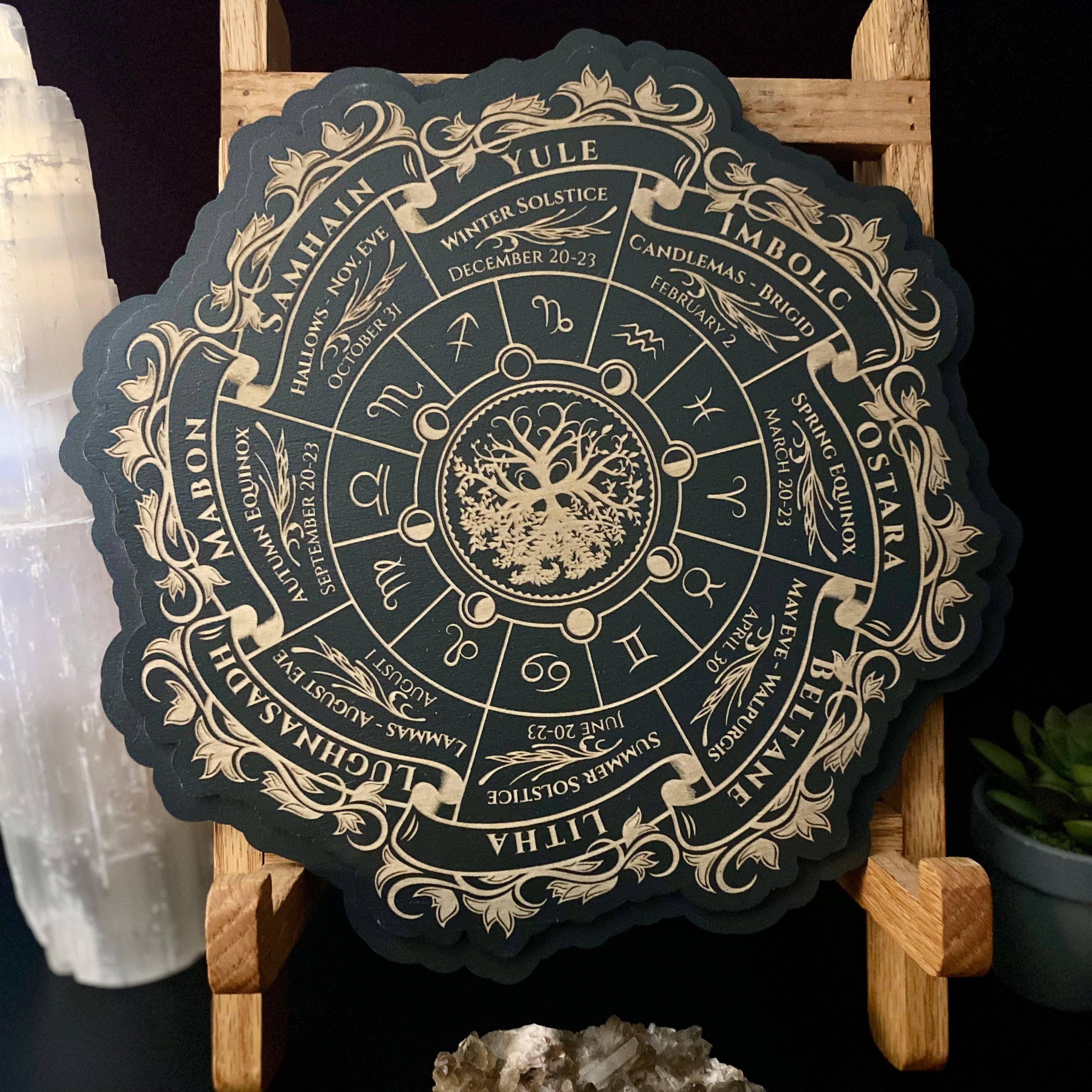Kraftmir - Wholesale Calendar - Wheel of the Year Functional Altar Calendar (Ornate Design)1
