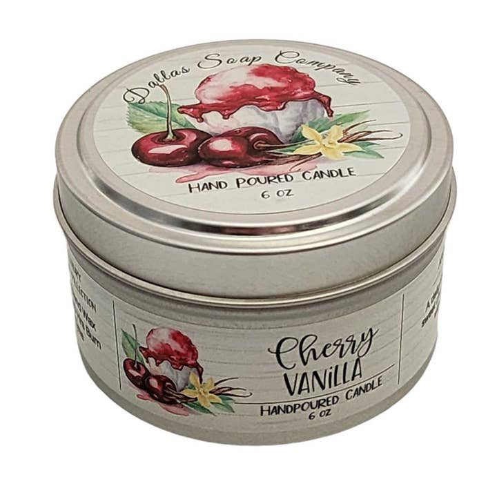 Cherry Vanilla Candle for wholesale by Dallas Soap Company
