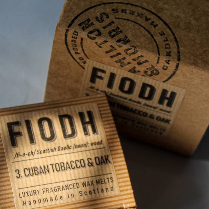 Fiodh 3: Cuban Tobacco and Oak Wax Melts for wholesale by Hamilton and Morris Candlemakers
