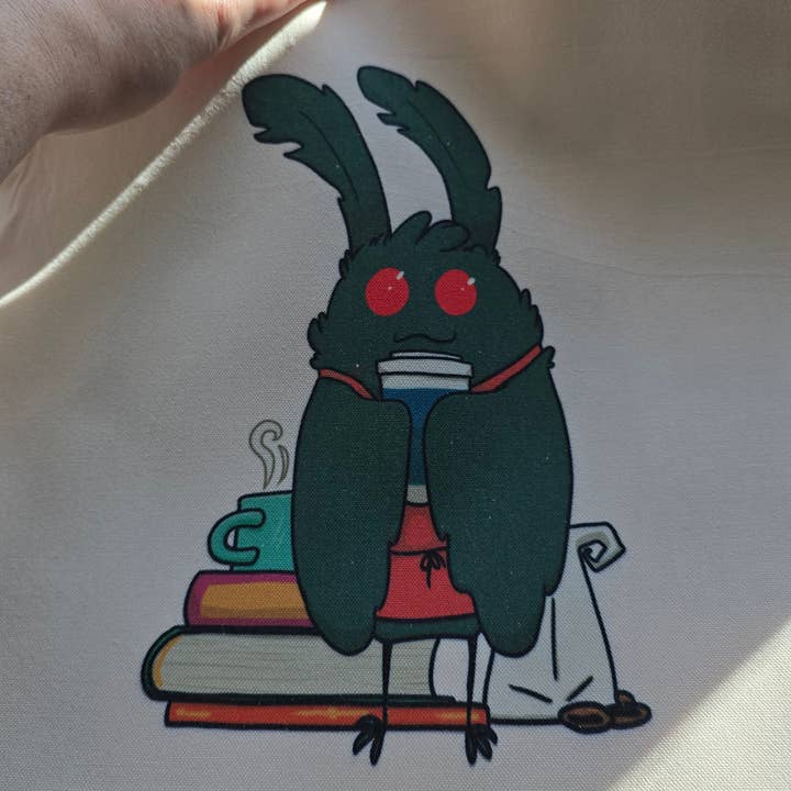 Barista Mothman Sublimated Canvas Tote Bag for wholesale by Salt Birch