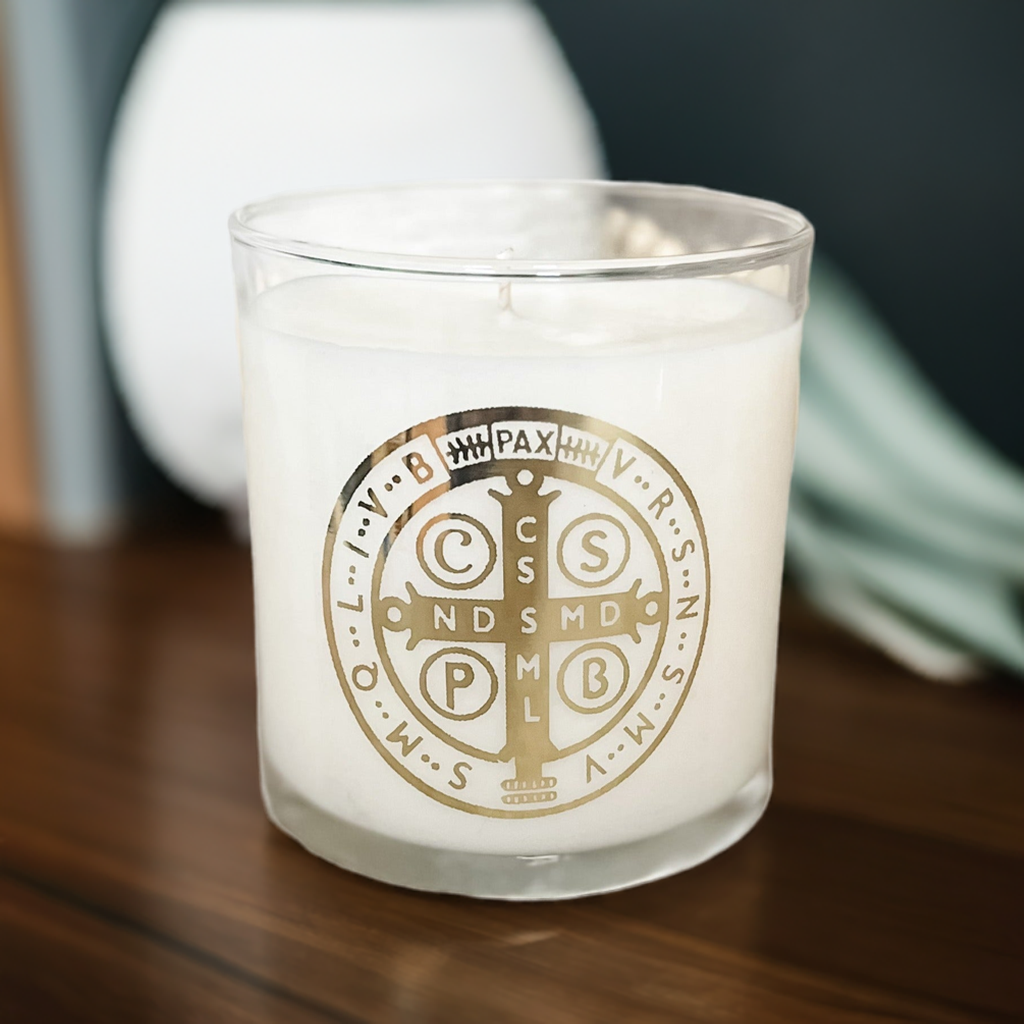 Pax Rosa - Wholesale Jar/Filled Candle - Saint Benedict Medal Candle2