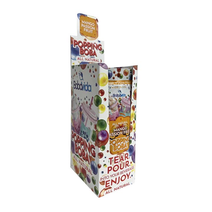 BobaVida Popping Boba Mango Passionfruit 3oz - 10ct for wholesale by I Got Your Candy