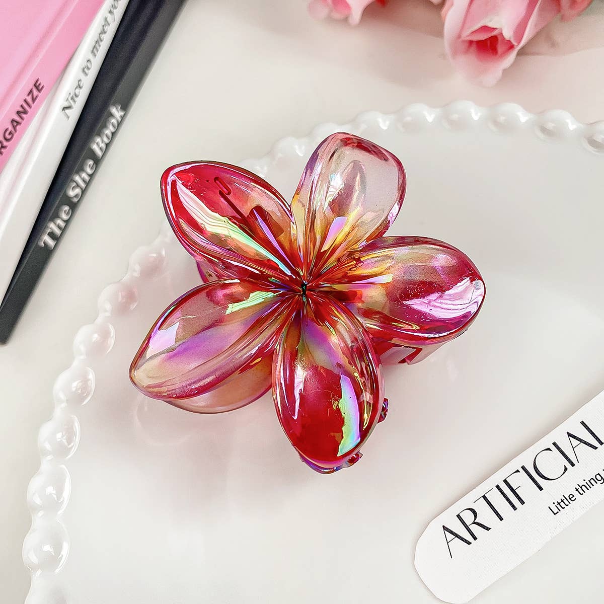 Little Trendy - Wholesale Hair Clip - Women's - Colorful Flower hair claw Clip summer flower hair clip5