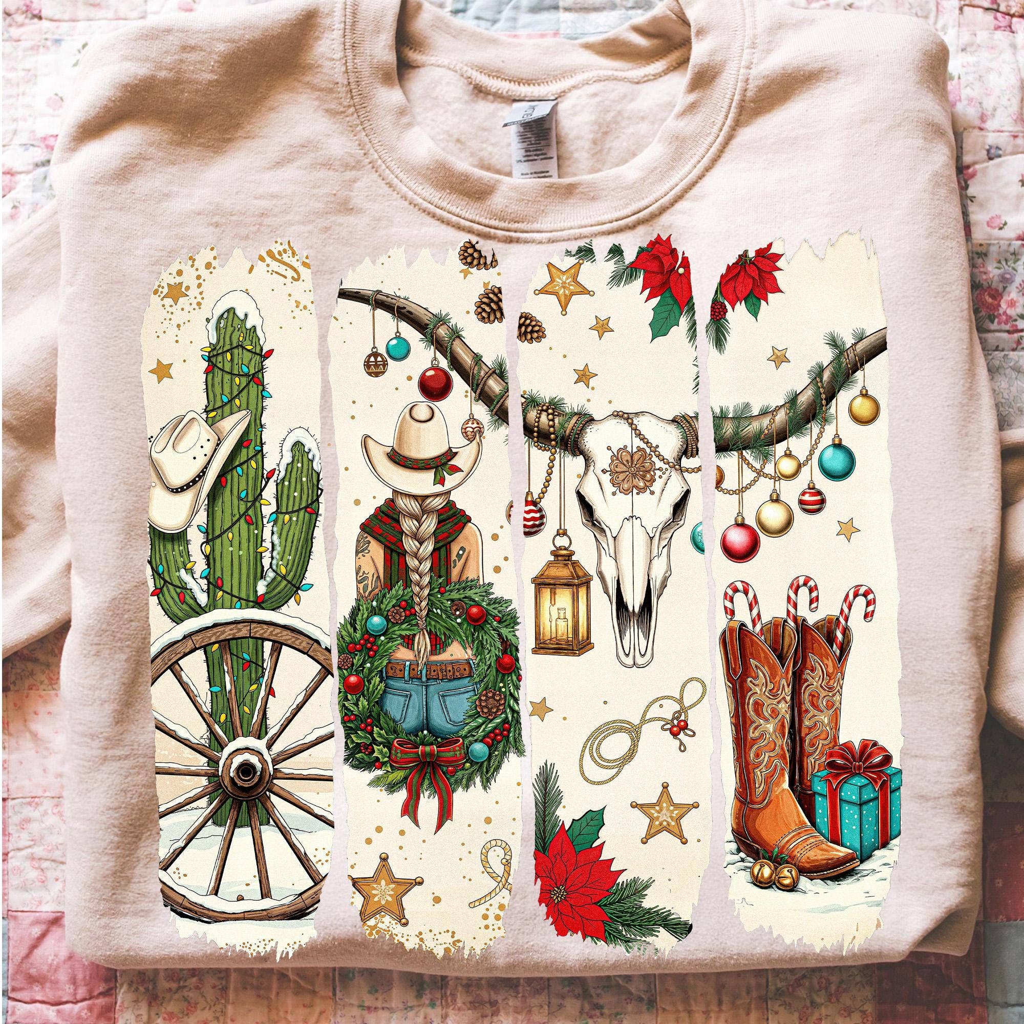 Glaime – wholesale T-shirt (graphic) – women's – Howdy Christmas Comfort Colors Shirt, Christmas Sweatshirt, 2