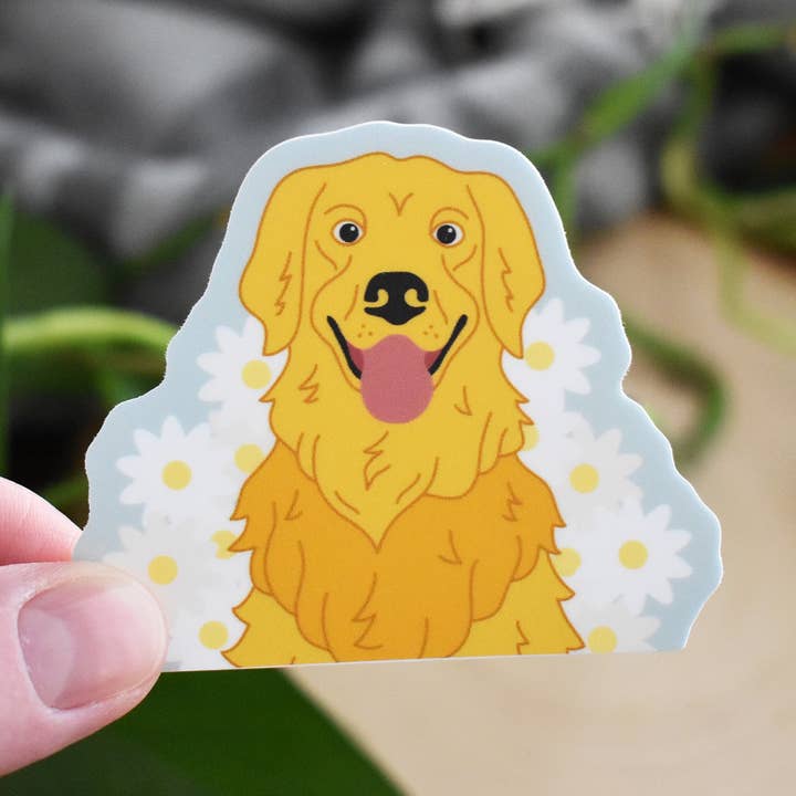 Golden Retriever Sticker for wholesale by Wild North Co