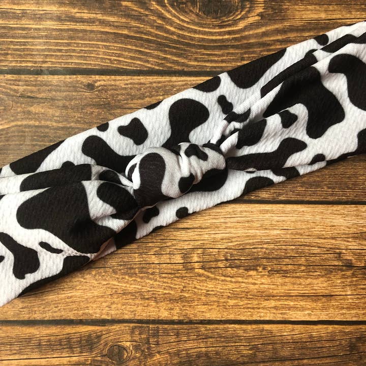 South Coast Sewn - Wholesale Fashion Headband - Women's - Cow Print Headband