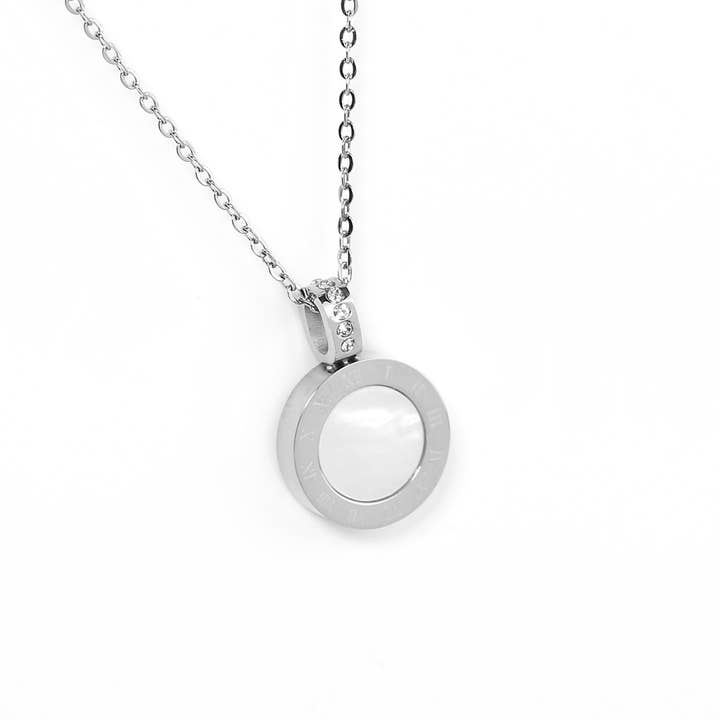 Vendbar sølv, Rose eller guld Tone halskæde, krystaller for engroshandel hos United Elegance