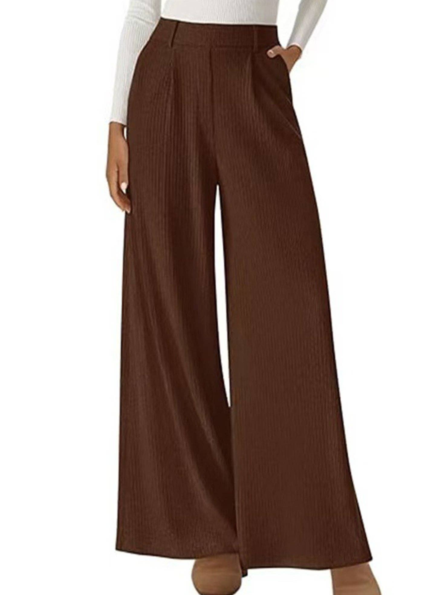 Lovenne - Wholesale Pants - Women's - Versatile solid color straight wide-leg pants23