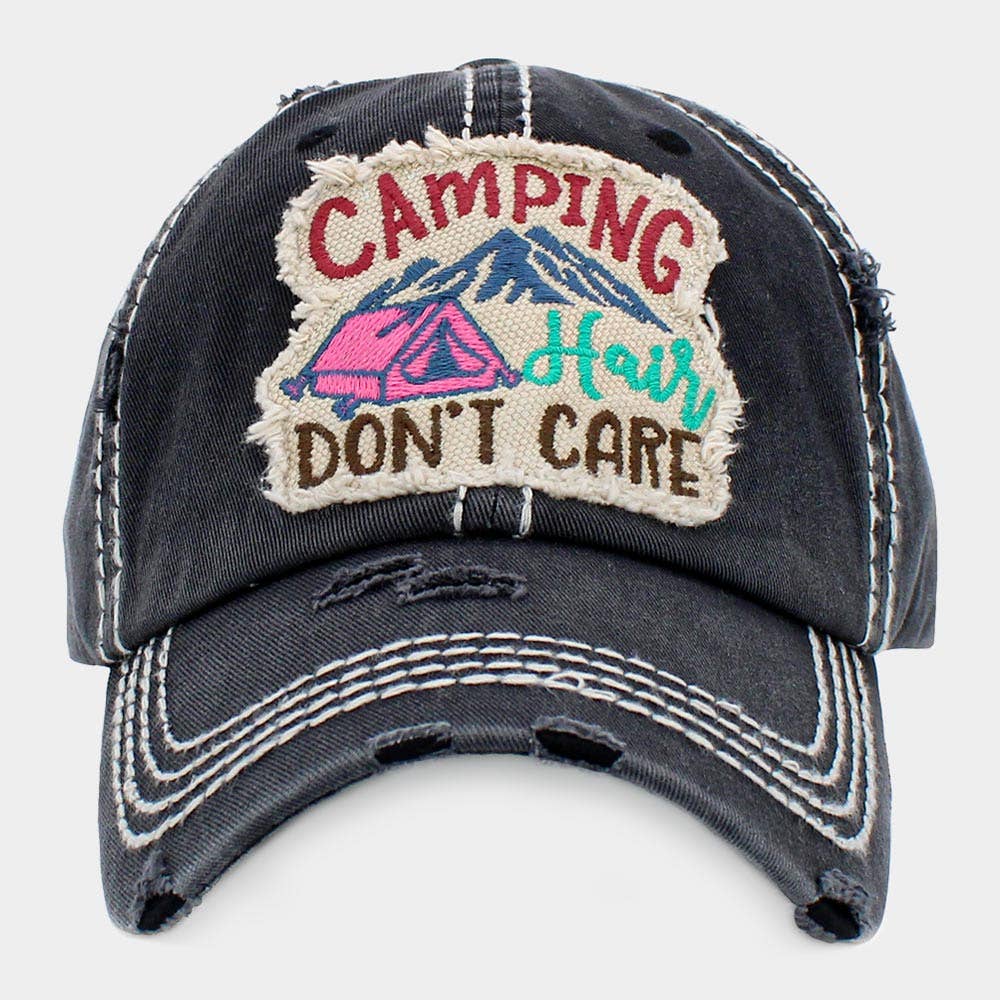 Sensibling Corp. - Vente Casquette de baseball – femme - CASQUETTE VINTAGE CAMPING HAIR DON'T CARE3