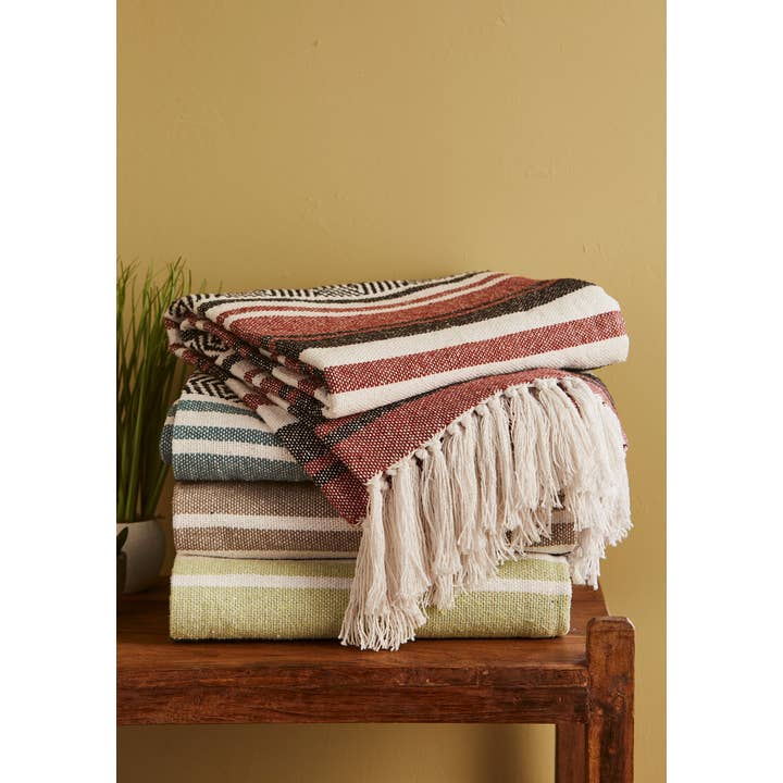 Namaste - Wholesale Throw blanket - Janya Recycled Stripe Throw