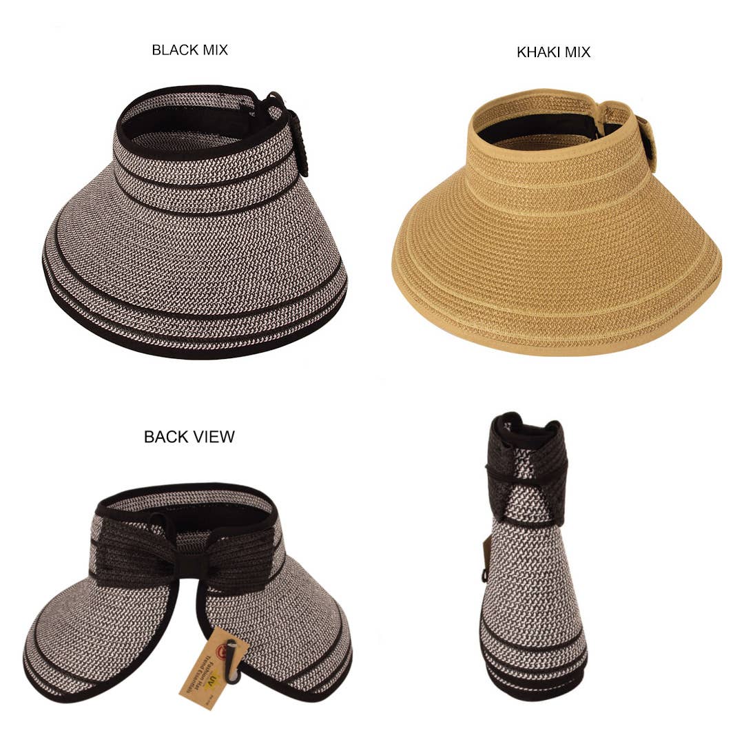 Truly Contagious – wholesale Visor – Women's – Rollable Straw Visor ( FH-110 )2