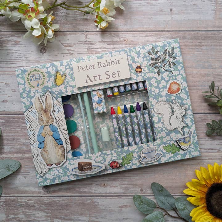 Robert Frederick Ltd - Wholesale Art Set - Kids & Baby - Peter Rabbit Children's 42 Piece Art Set - For Ages 3 to 8 Years - Includes Paints and Crayons2