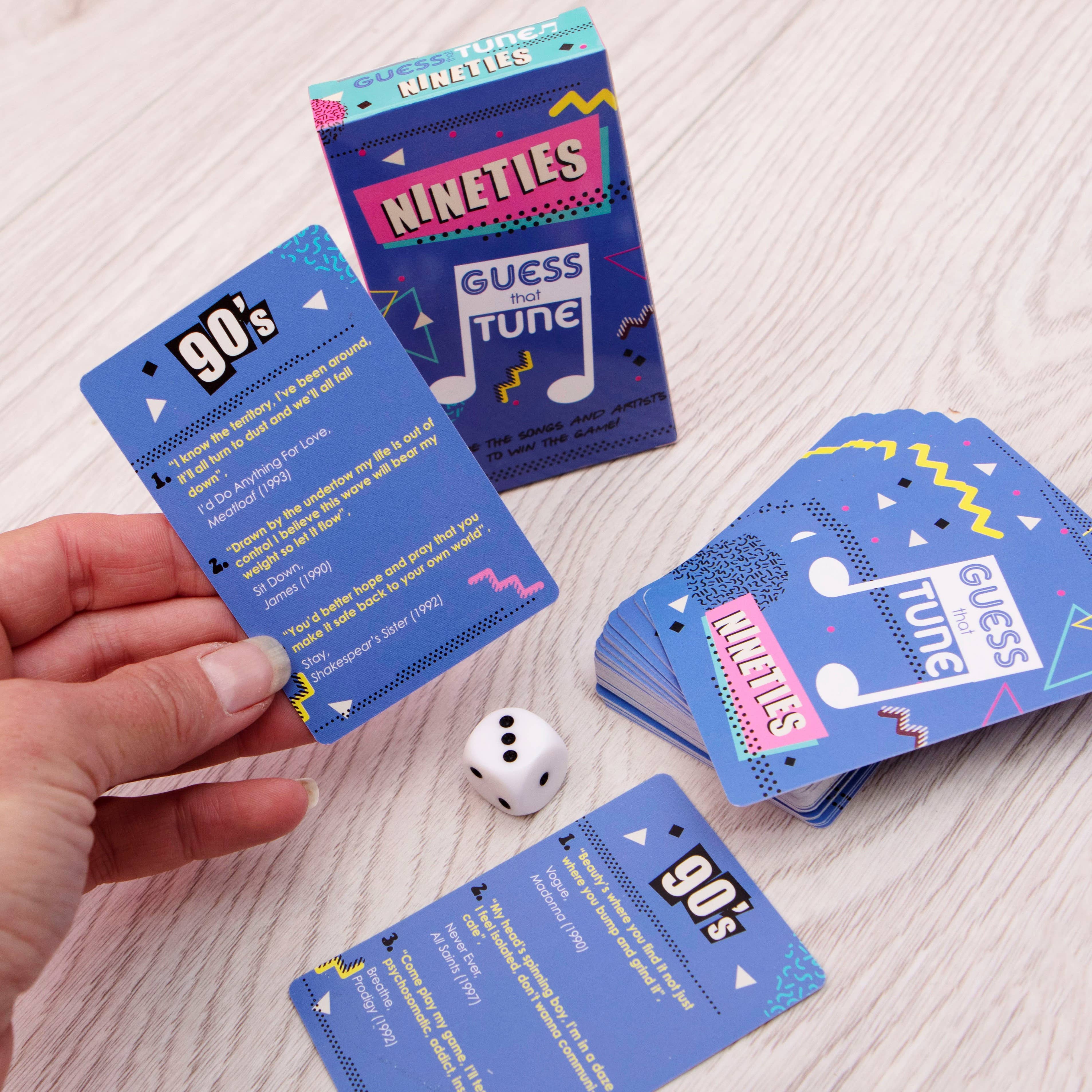 Boxer Gifts - Wholesale Card Game - Nineties Guess That Tune - Music Quiz Family/Party Card Game1