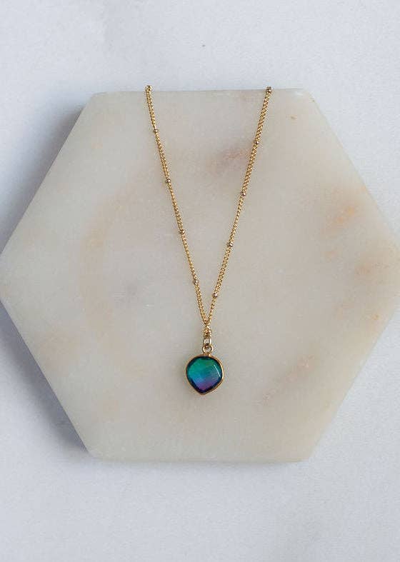 Moxie Collective (formerly Atonement Design) - Wholesale Choker/Collar - Iridescent Quartz Heart Choker1