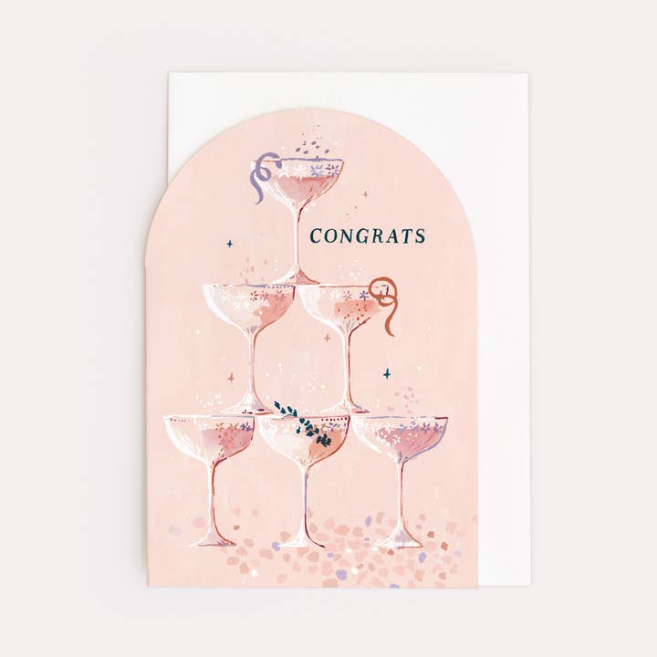 Sister Paper Co. - Wholesale Congratulations card - Champagne Congratulations Card | Engagement | Wedding Cards1