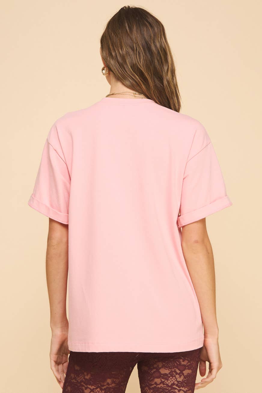 If She Loves – Großhandel T-Shirt – Damen – IST1058C Freund Baumwoll-T-Shirt Rot2