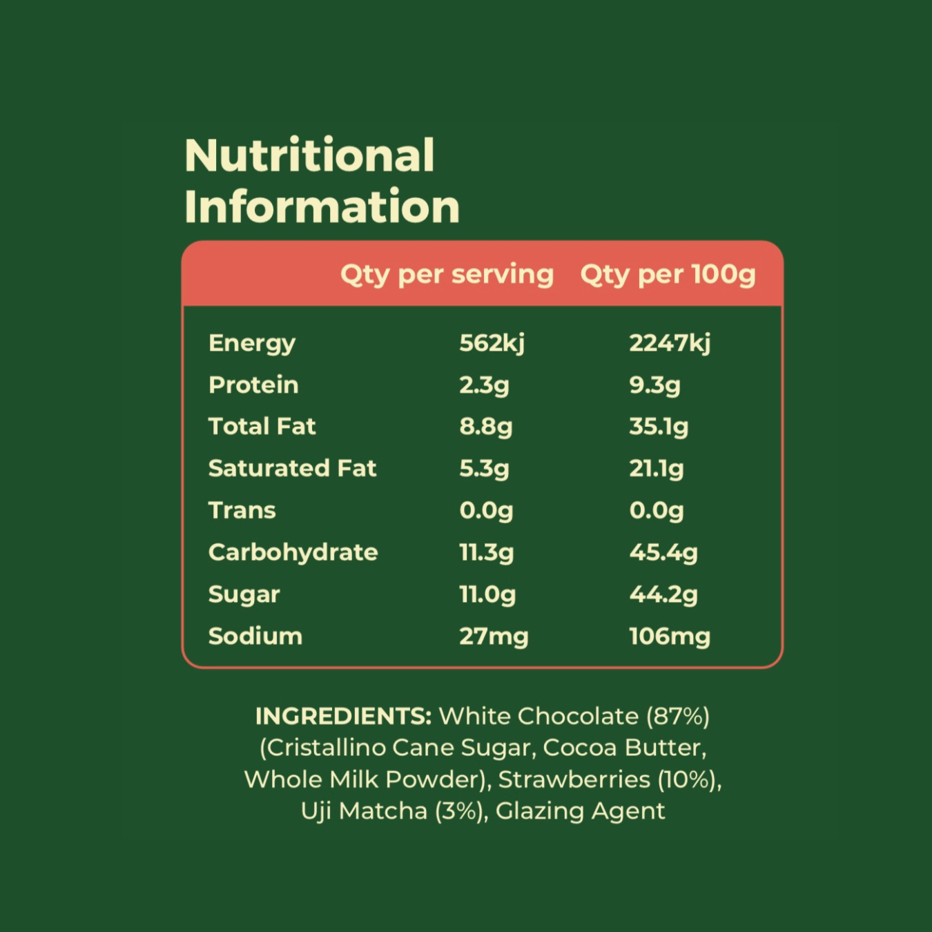 Hello Matcha – Doces cobertos de chocolate por atacado – Morango com chocolate branco e matcha5