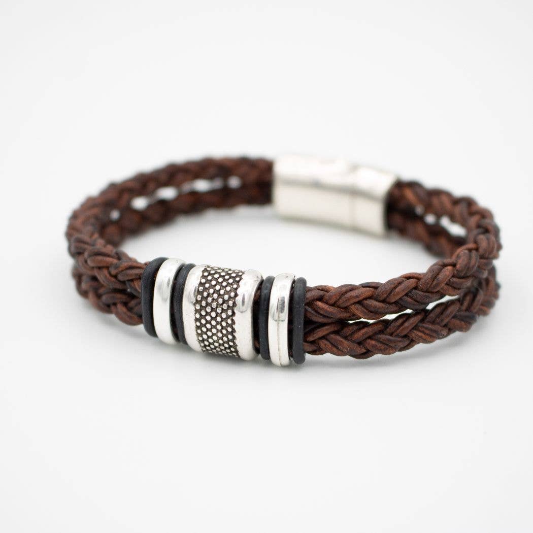 Montana Leather Designs - Wholesale Woven/Braided Bracelet - WI Outrigger Bracelet5