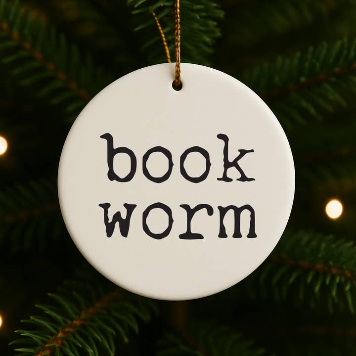Ornamento de Natal do Clube de Leitura Book Worm por atacado de 521handmade