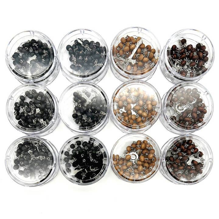 Diacly - Wholesale Prayer beads necklace - 12 Pack Case Wooden Rosary Beads Catholic Lariat Necklace1