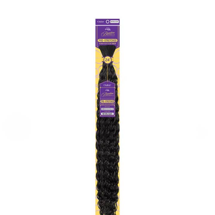 OUTRE DOMINICAN CURL BULK 24" PRE-STRETCHED HUMAN HAIR BLEND for wholesale by Majestic Wholesale