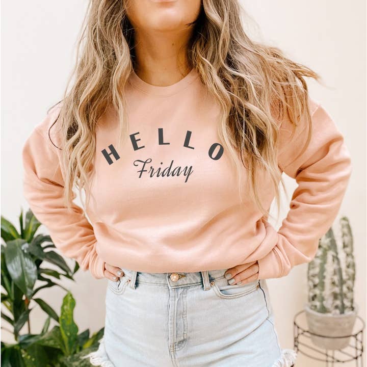 HELLO FRIDAY Unisex Fleece-Pullover für den Großhandel von Shamaim