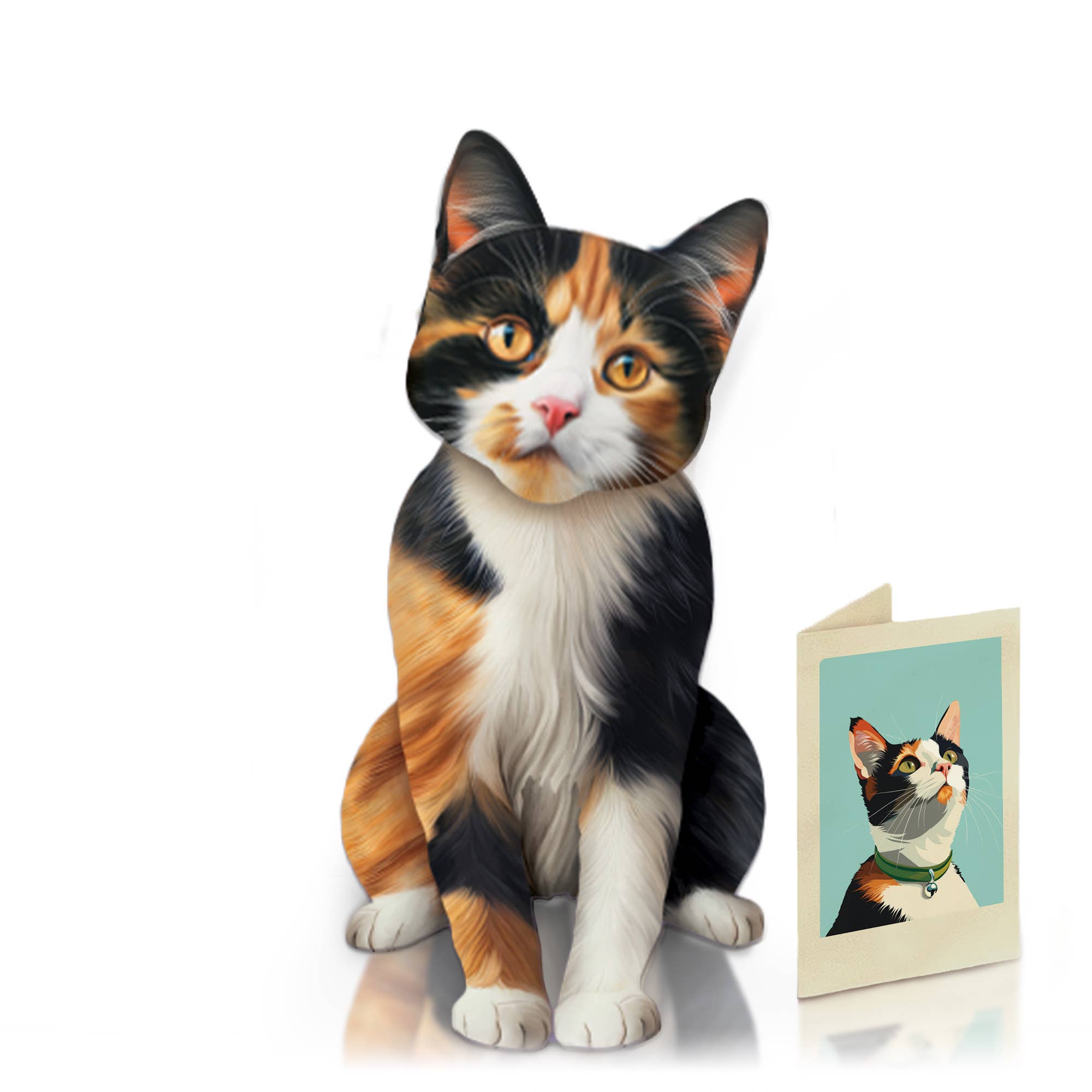 FreshCut Paper LLC – wholesale Everyday greeting card – Calico Cat (6 Pop-up Greeting Cards)5