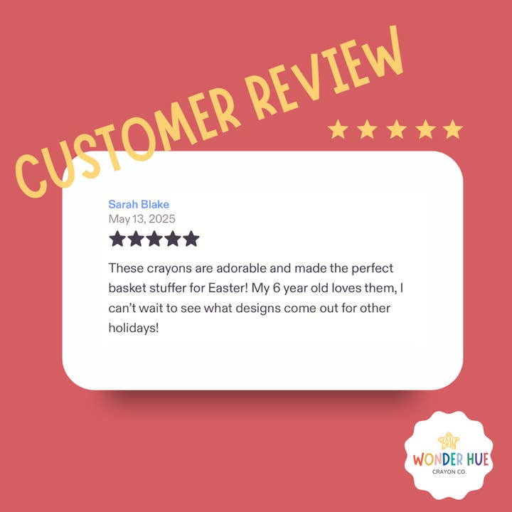 Wonder Hue Crayon Co. - Wholesale Crayons - Kids & Baby - Carrot Shaped Crayons, Non-Candy Easter Basket Filler7