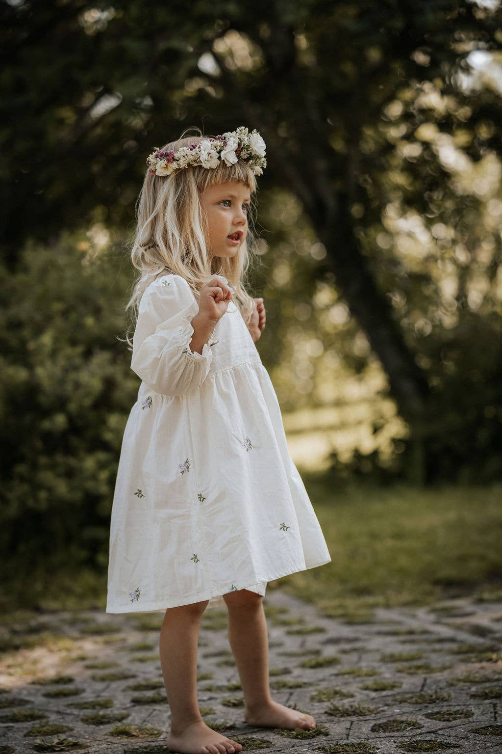 Annie & Charles – wholesale Dress – Baby – Annie&Charles® Baby Bloomer/dress with collar SPRING FLOWERS3