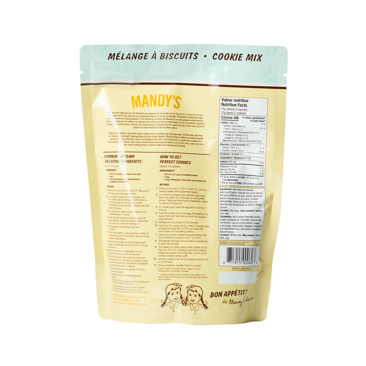 Favuzzi (Canada) - Wholesale Cookie - Mandy's Chocolate Chip Cookie Mix1