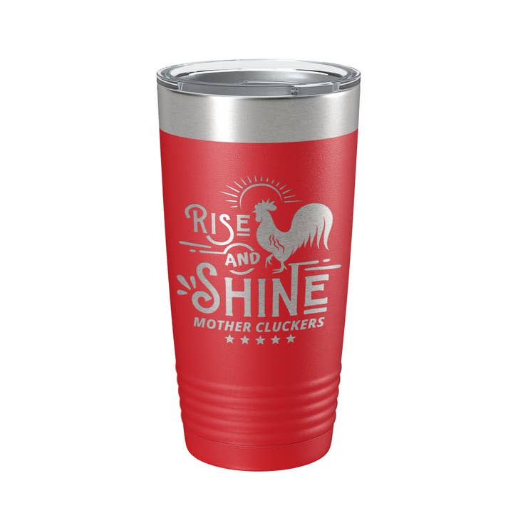 CarveBright - Wholesale Insulated Mug/Tumbler - Rise And Shine Mother Cluckers Tumbler Funny Travel Mug Gift Insulated Laser Engraved Coffee Cup 20 oz6