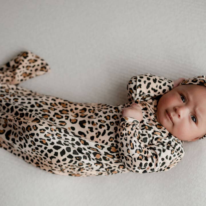Three Little Tots - Wholesale Babygown - Baby - Leopard Knotted Gown13