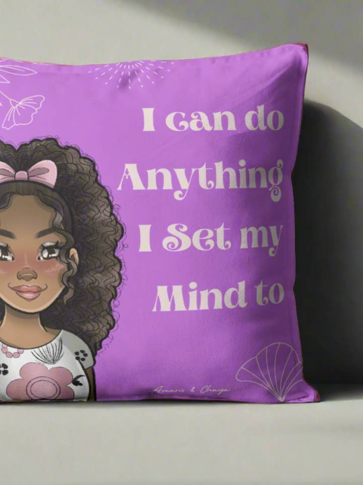 Cojín de afirmación «Puedo hacer cualquier cosa» - Chaya para venta al por mayor de Amaris & Chaya