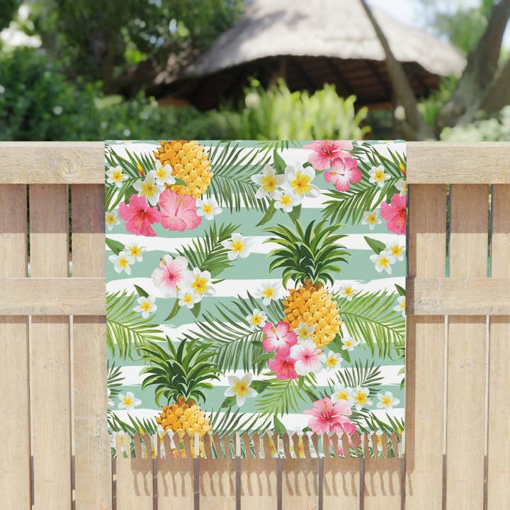 Hearth Home & Living – wholesale Beach towel – Boho Beach Cloth Tropical Flowers