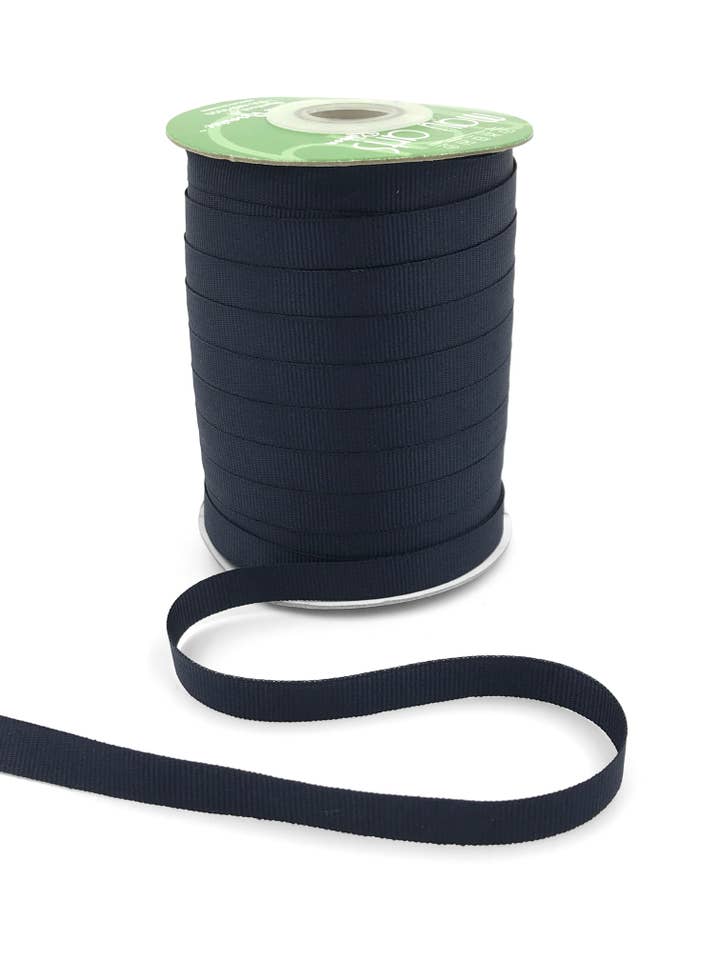 3/8" Navy Blue Woven Grosgrain Ribbon for wholesale by May Arts Ribbon