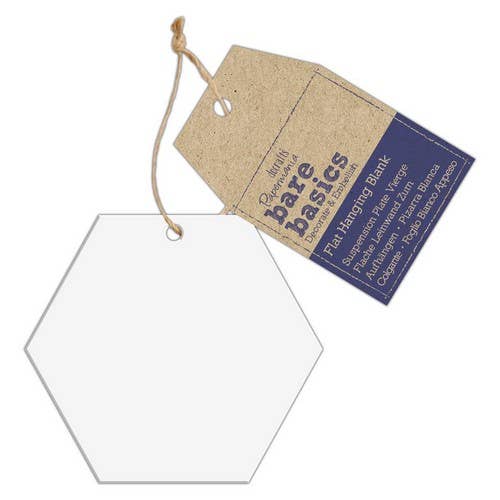 West Design Products – wholesale Hantverkstillbehör – Bare Basics platt hängande blank - Klar akrylhexagon0