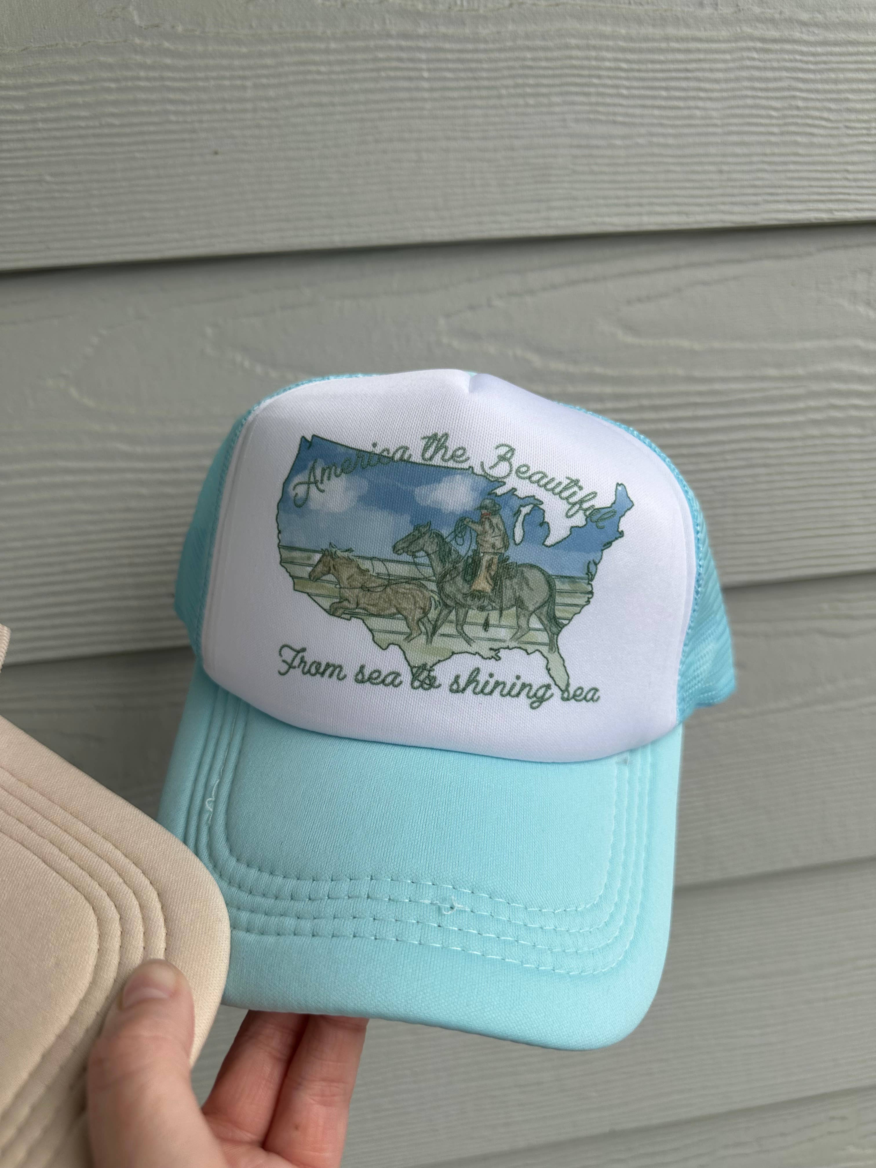 The Branded Blue Roan - Wholesale Trucker hat – Women’s - Best Pals & America the Beautiful Trucker Hat2