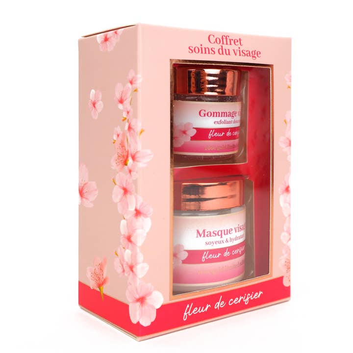 FRENCH TENDANCE - Wholesale Skincare Face Mask - Moisturizing mask and facial scrub set - Cherry blossom