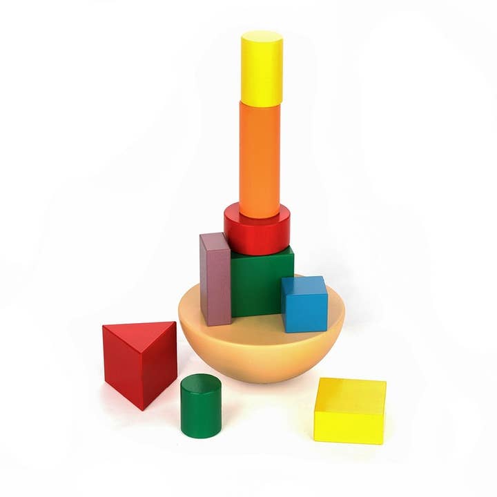 Komarov Toys – Engroshandel Trælegetøj - Børn – Træ Balance Game „Figurer“, Hjernespil, Montessori