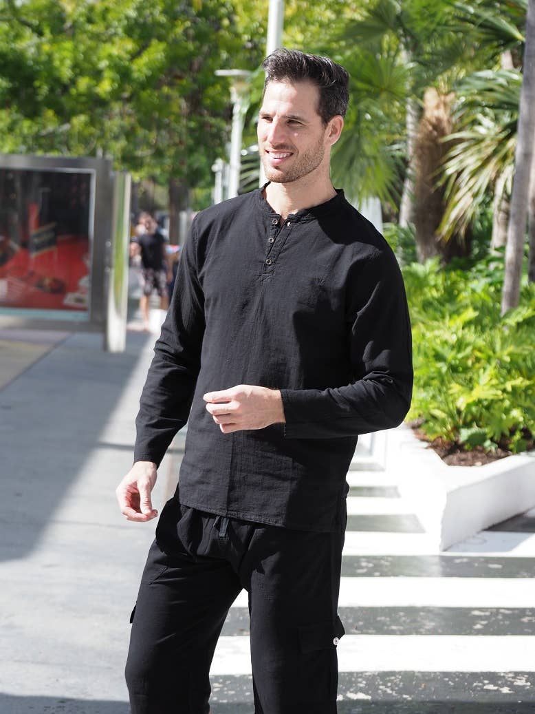 Cotton Natural - Wholesale T-Shirt - Men's - Wave Black Line Shirt1