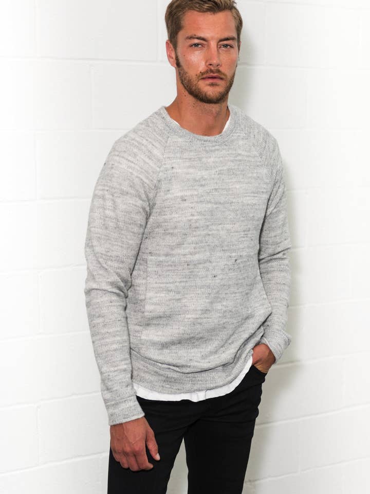 Mika Jaymes - Wholesale Sweatshirt – Men's - Men's Soft Knit Melange Kangaroo Pocket Pullover Sweater10